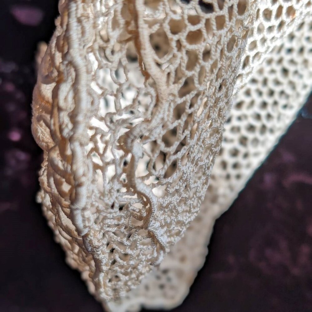 Antique Crocheted Lace Purse Evening Wedding Bag Victorian - Picture 12 of 16